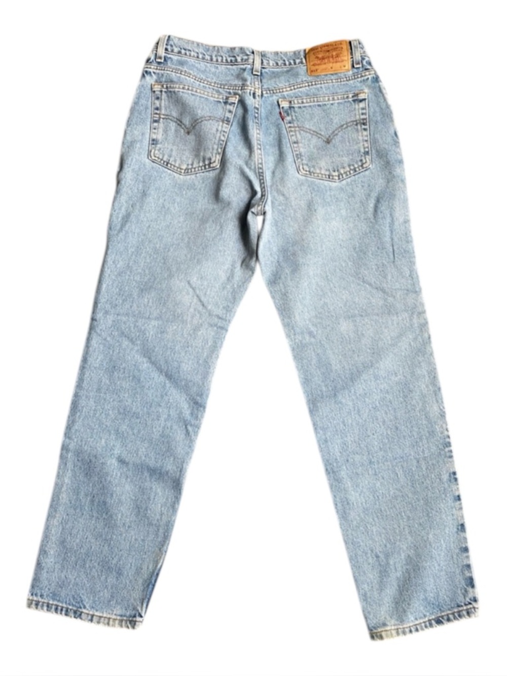 Vintage 90s Levi's Women's Light Blue Straight-Leg Jeans - Picture 3 of 7